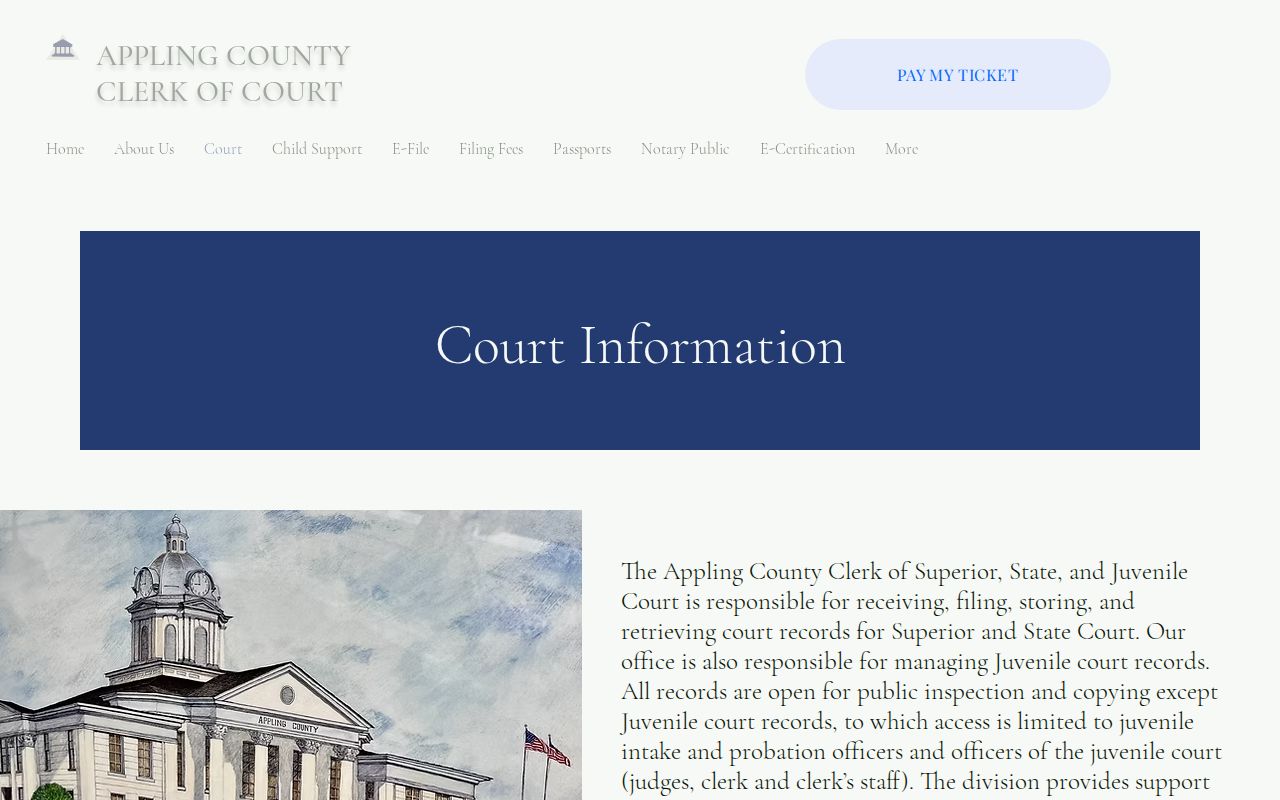Appling County warrant records public access and juvenile limits