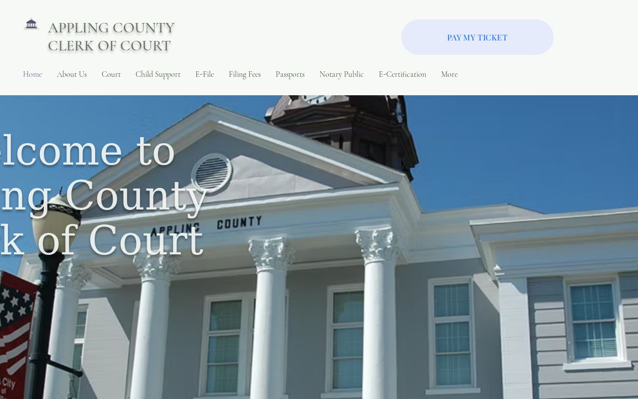 Appling County warrant records Clerk courthouse annex