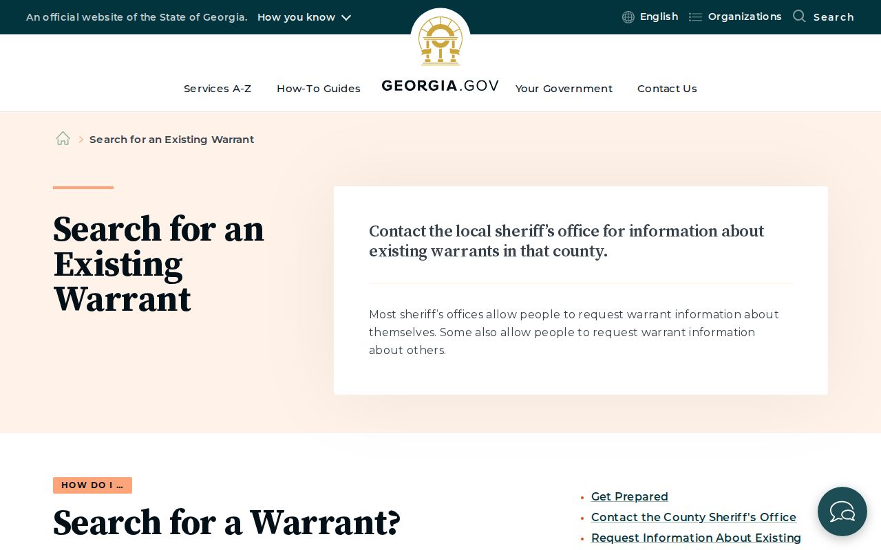Georgia guidance for checking Appling County outstanding warrants