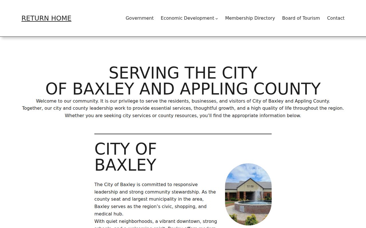 Baxley government route for Appling County arrest warrants