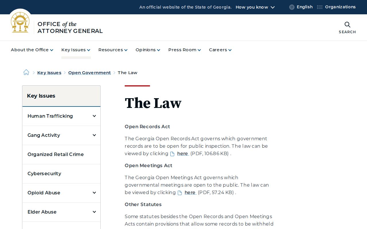Georgia open records guidance for Appling County arrest warrants