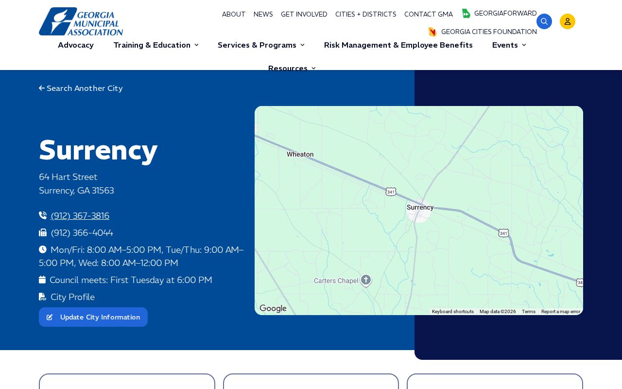 Surrency warrant search City Hall contact profile in Appling County