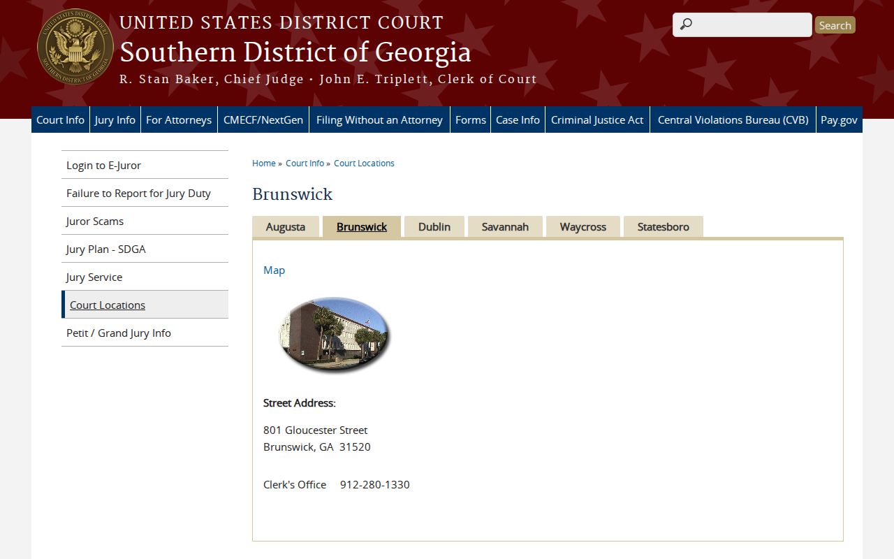 Brunswick federal court boundary for Appling County most wanted records