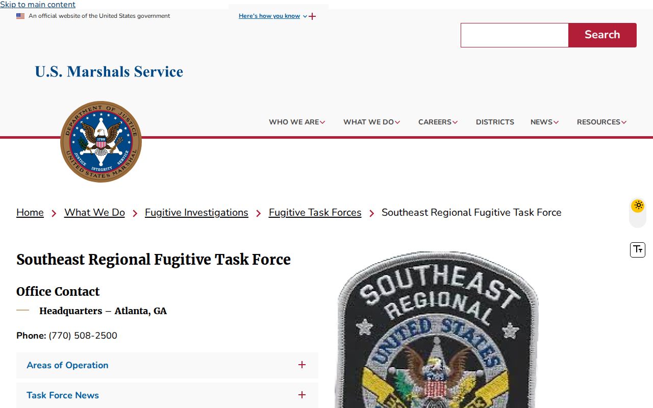 U.S. Marshals role near the Appling County most wanted program